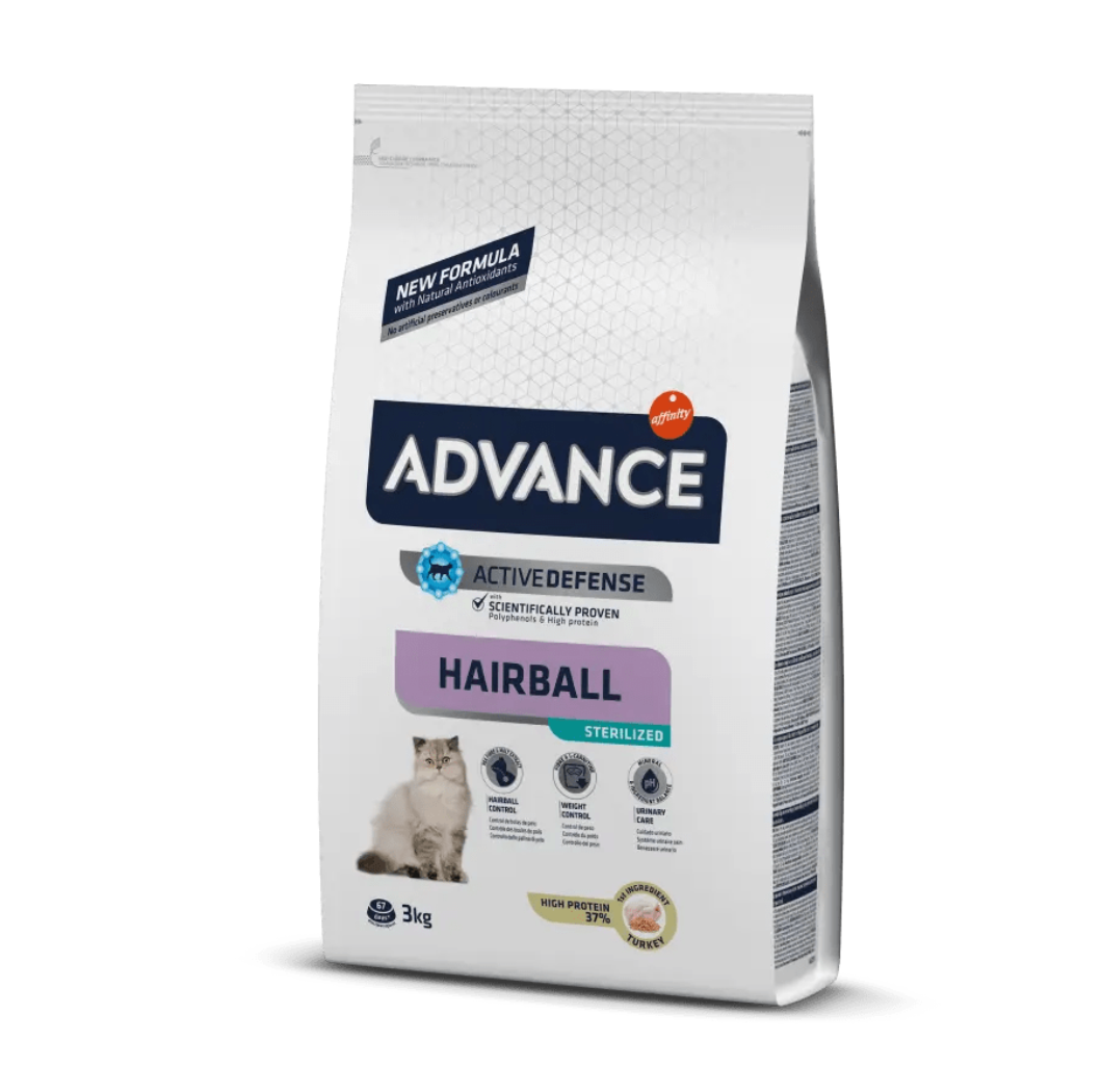 ADVANCE CAT Hairball Peru e Arroz ( c/extrato de Cevada)
